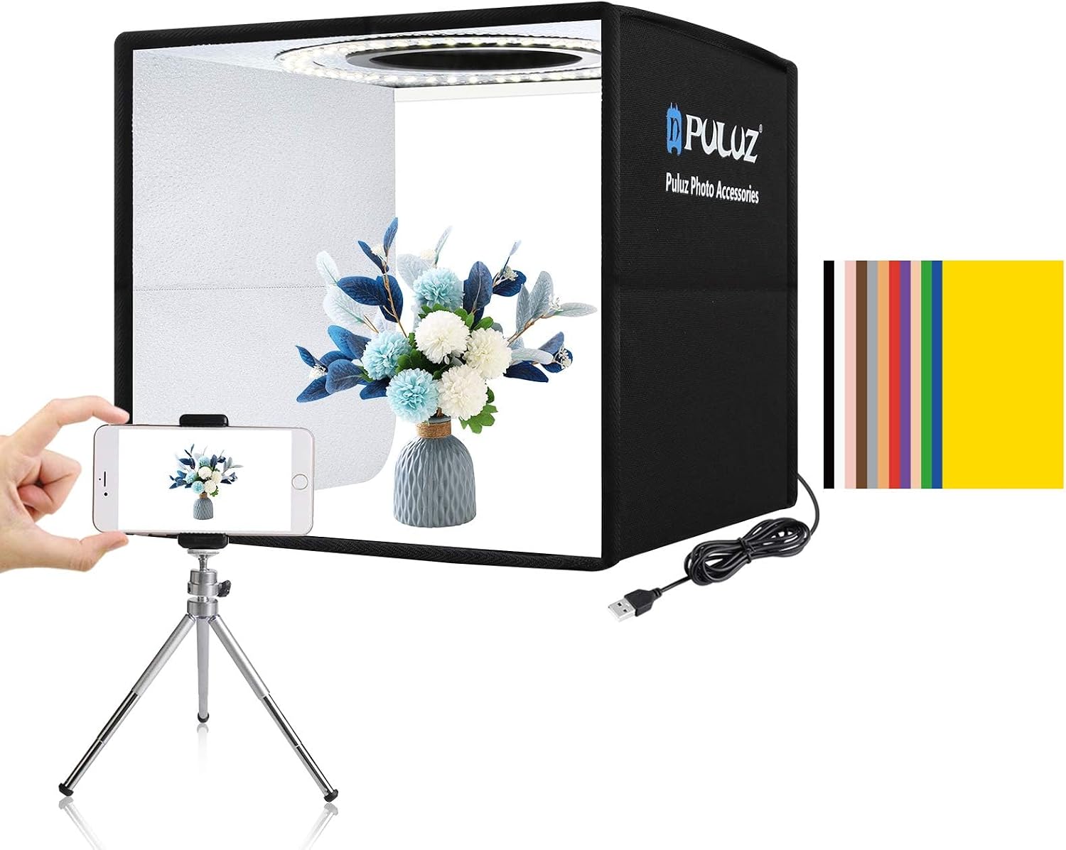 Photography Lighting Kit - RGB LED-paneel videolamp met APP-bediening, 800D