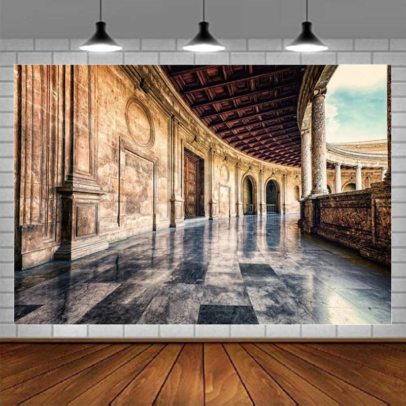 Vintage Photography Lighting - Vintage middeleeuwse architecturale fotografie achtergrond stadsmuur