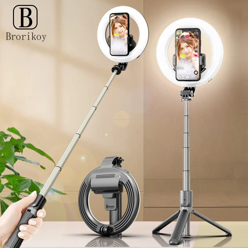 Photography Lighting Stick - 4-in-1 draadloze Bluetooth Selfie Stick opvouwbare