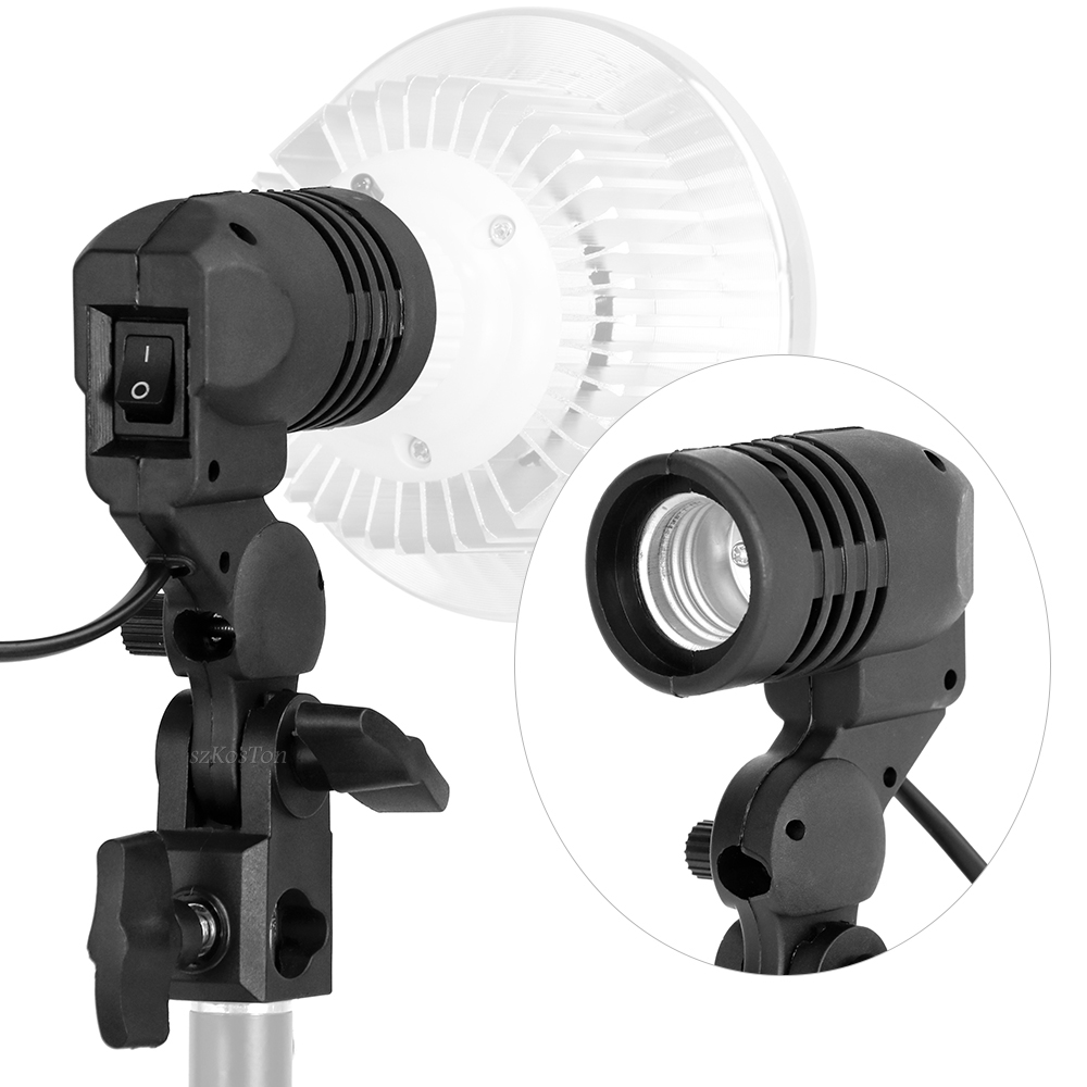 Photography Umbrella Lighting Kit - Enkele kop lamphouder E27-fitting Flash Paraplubeugel