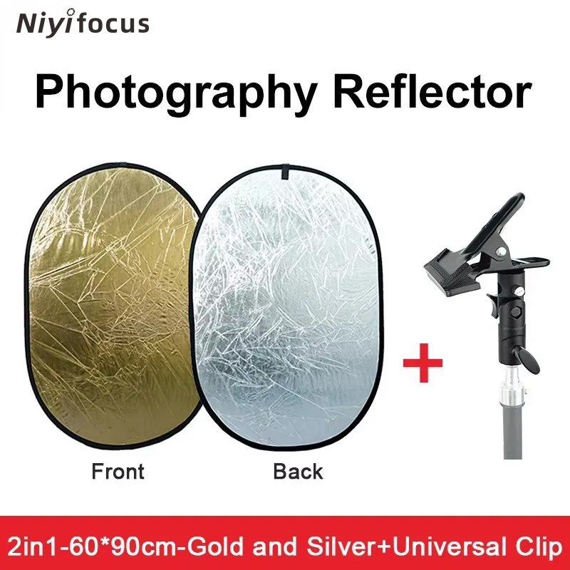 Photography Lighting Diffuser - 2-in-1 Ronde Draagbare Reflector 30cm 60cm