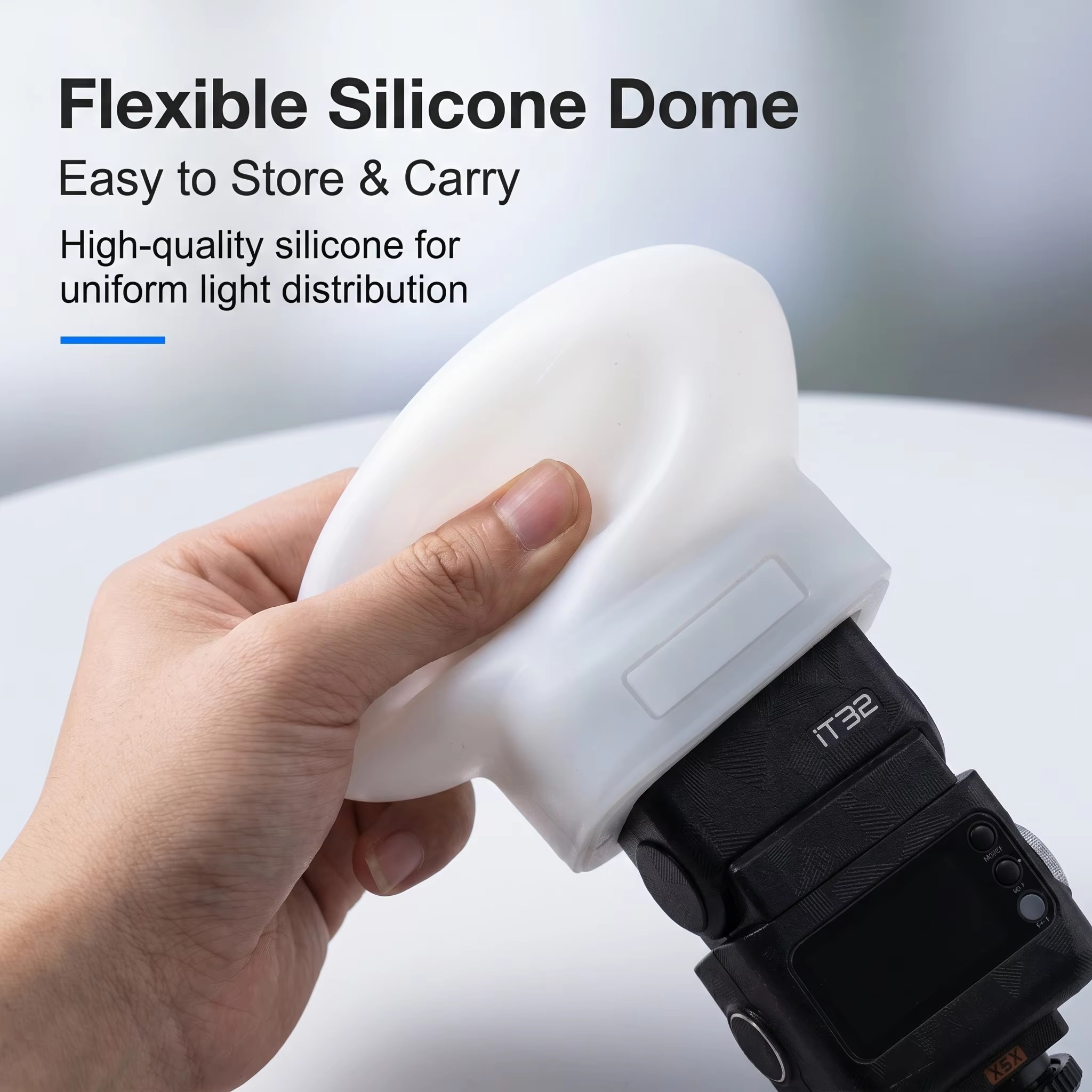 Photography Lighting Diffuser - Siliconen flitsdiffuserhoes compatibel met Godox IT32