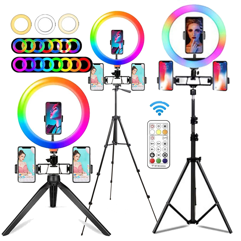 Photography Lighting Stick - 10 inch RGB Ringlamp met afstandsbediening,