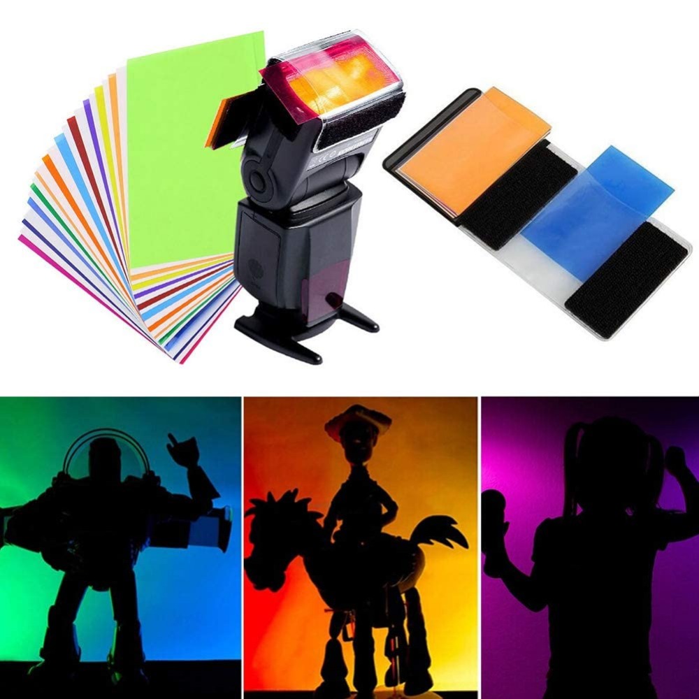 Photography Lighting Kit - 12 kleuren cameraflitsgels verlichtingsfilterset met universele