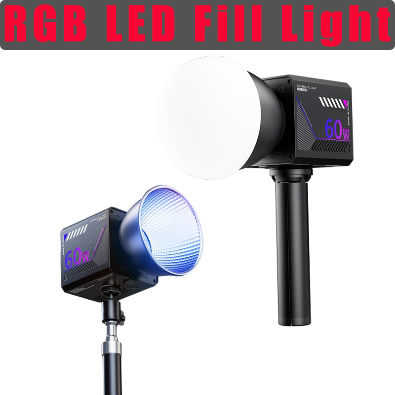 Photography Lightning - 60W RGB Videolamp Draagbare LED Fotostudiolamp