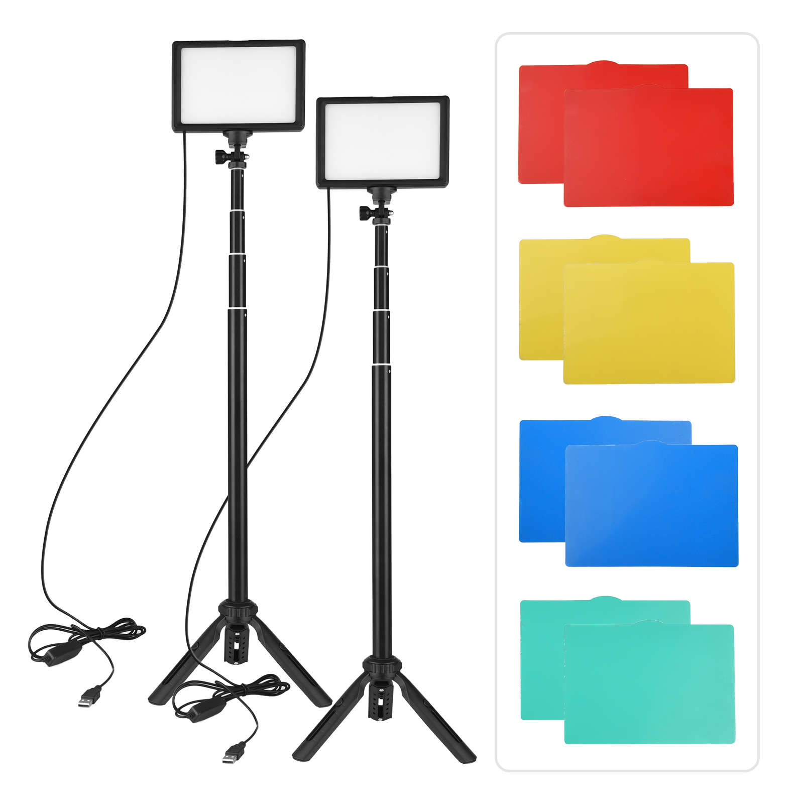 Photography Umbrella Lighting Kit - Andoer 2 Stuks Led Video Light
