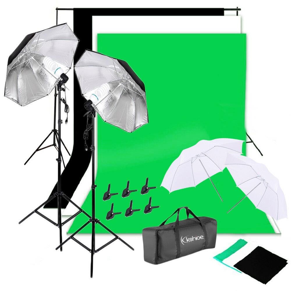 Photography Umbrella Lighting Kit - Fotostudio Fotografie Verlichtingsset met Paraplu, Softbox