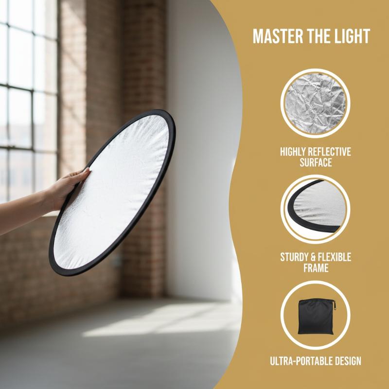Photography Lighting Diffuser - 5-in-1 ronde fotoreflector, opvouwbare lichtdiffusor voor