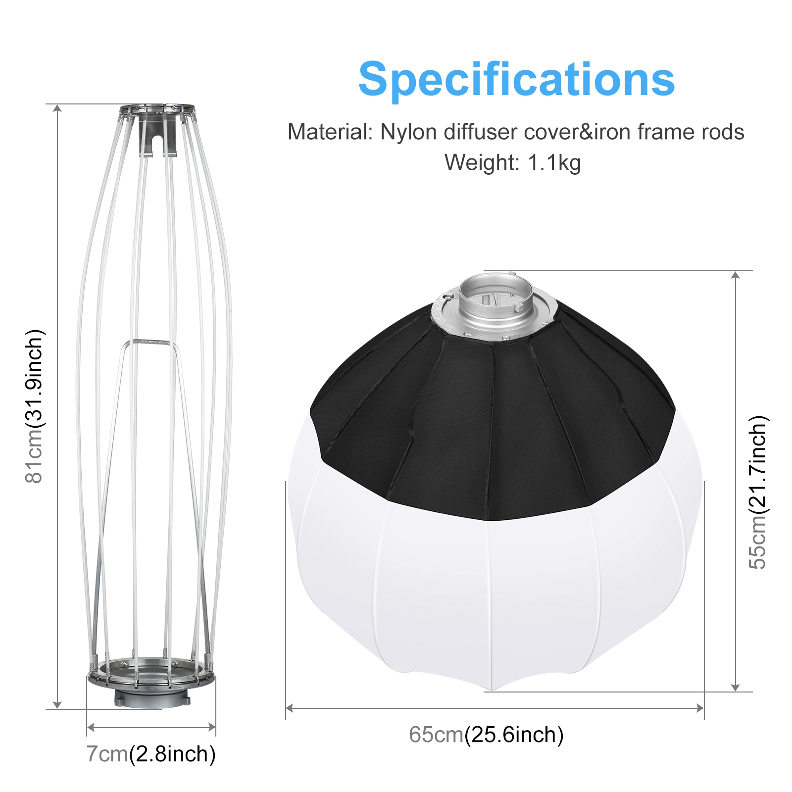 Puluz 65Cm Opvouwbare Lantaarn - Photography Lighting Diffuser recensie en prijs