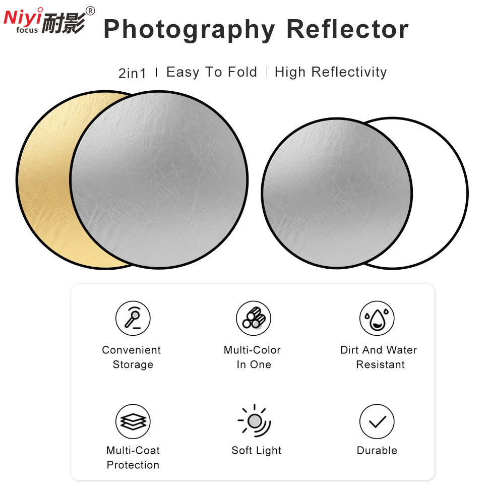 2-in-1 Ronde Draagbare Reflect - Photography Lighting Diffuser recensie en prijs