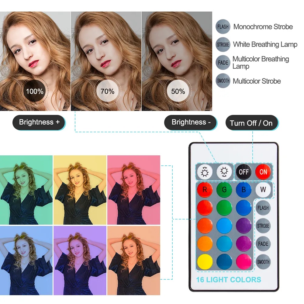 10 inch RGB Ringlamp met afsta - Photography Lighting Stick recensie en prijs